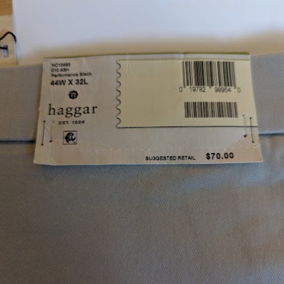 Haggar Men's Original Slacks Straight Fit Comfort Waist Pants Sz 44 x 32 NWT - Picture 8 of 11